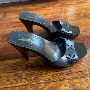 YSL block heels. Size  7 1/2. Super cute and comfortable.